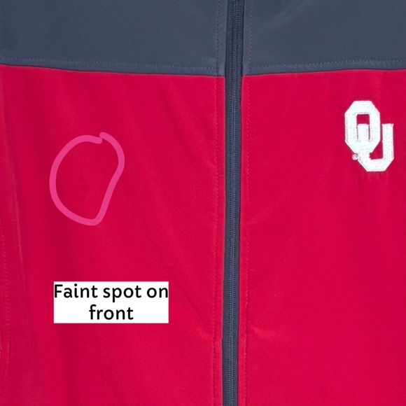 Oklahoma Sooners OU NCAA by KA Zip UP Jacket Sz S Small Adult Fleece Lined - Picture 14 of 14